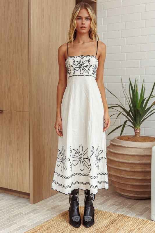 Western Vibe Floral Maxi Dress