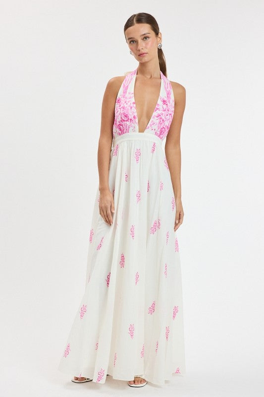 V-Opening Long Dress