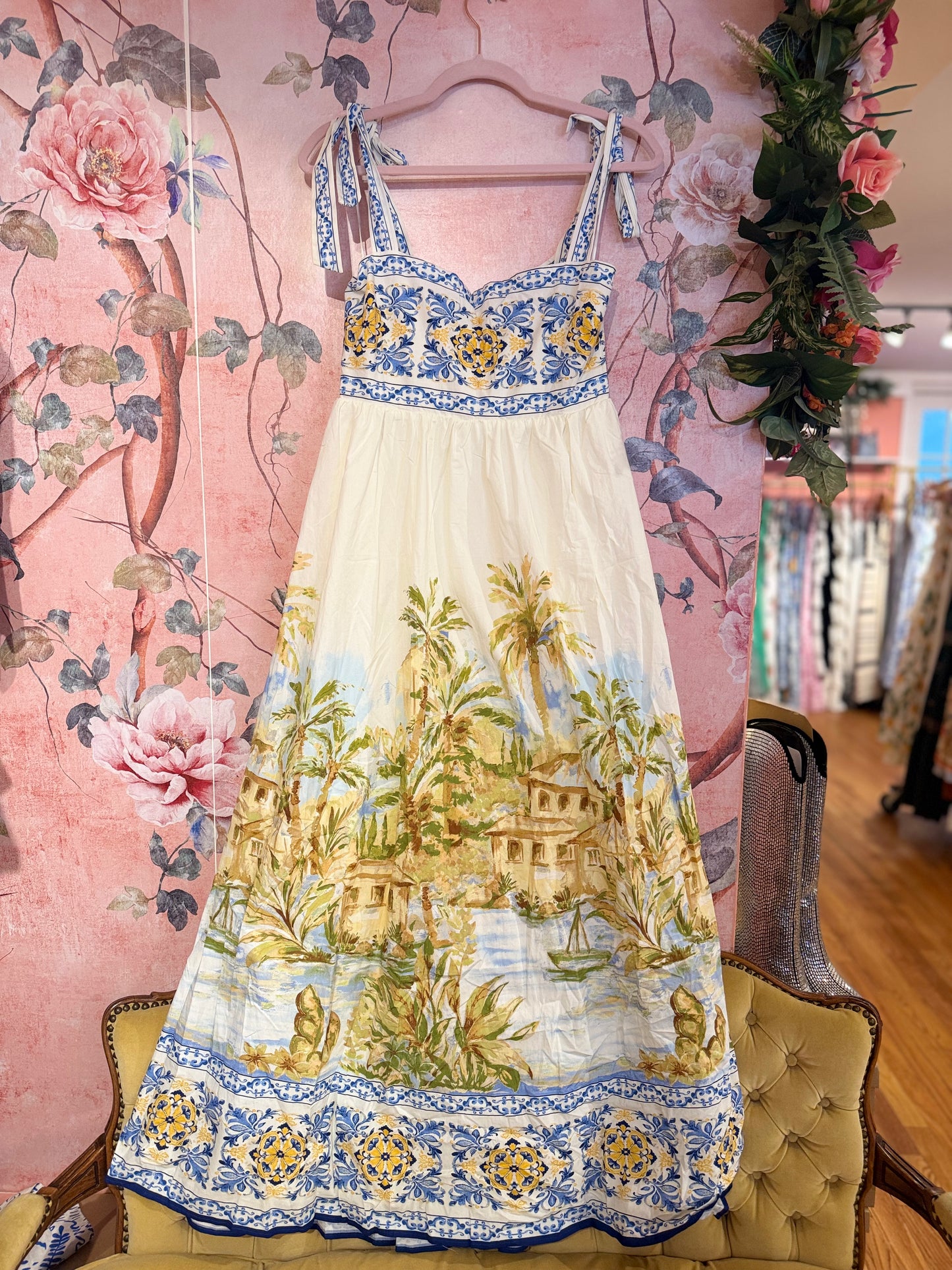 Palm Bodice Dress