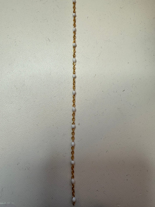 Gold White Chain