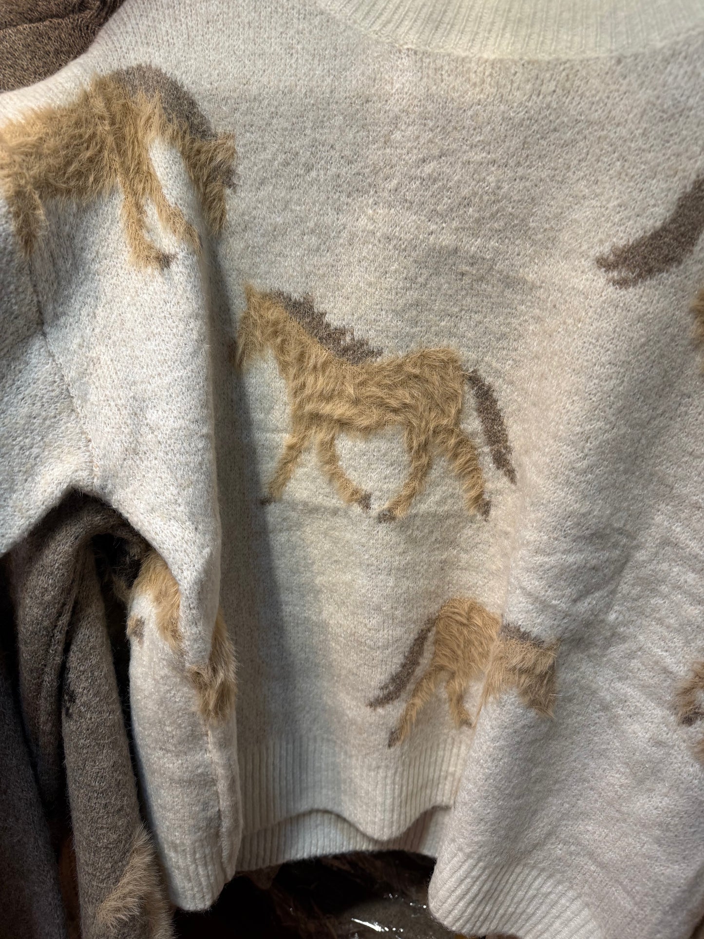 Horse print sweater
