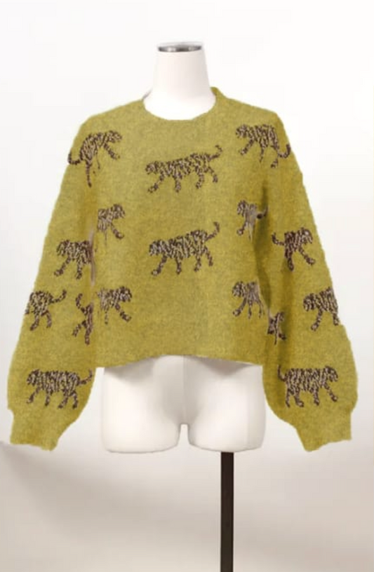 Tiger Pattern Pullover
