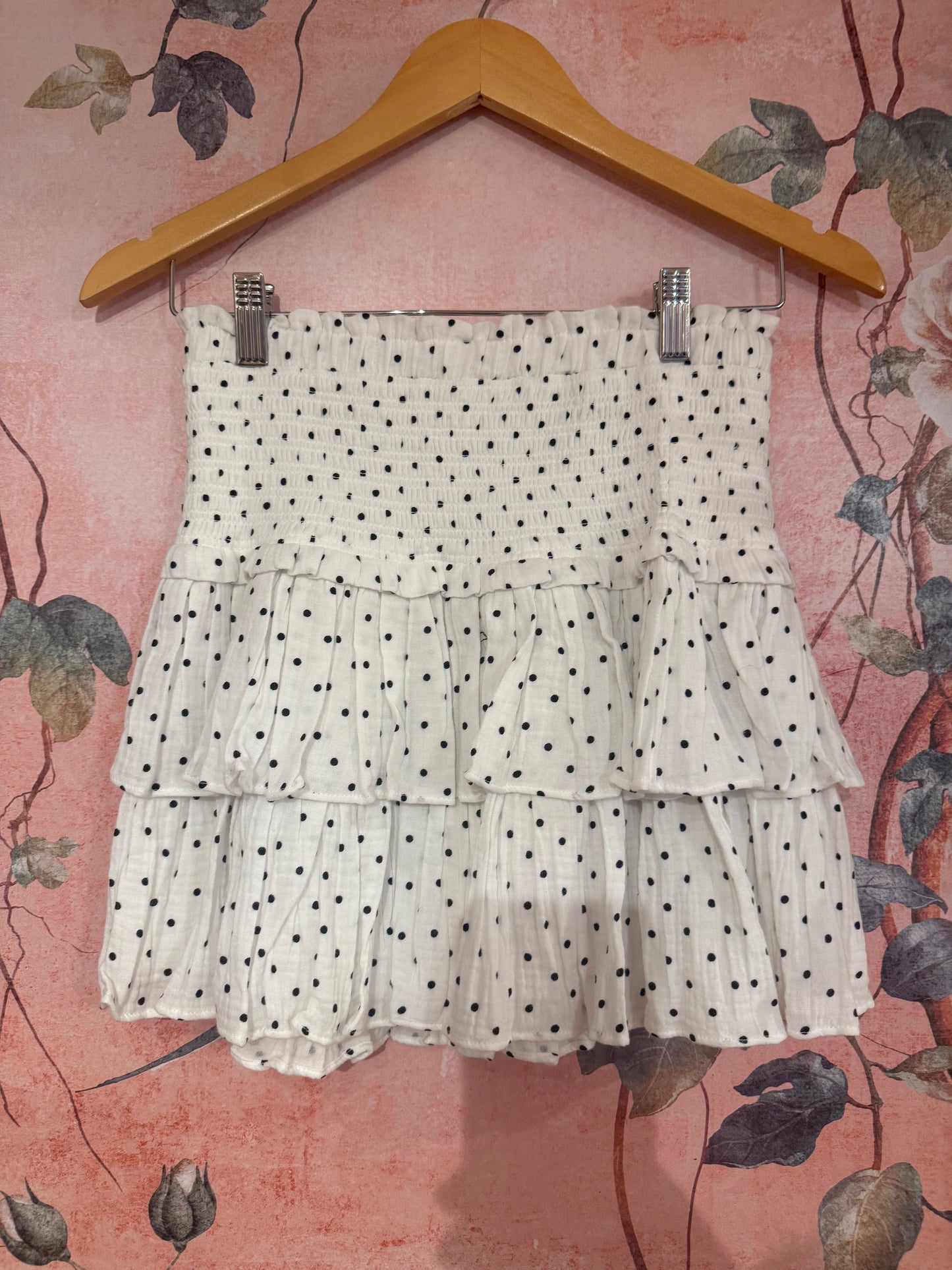 Eyelet Polka Dot Skirt