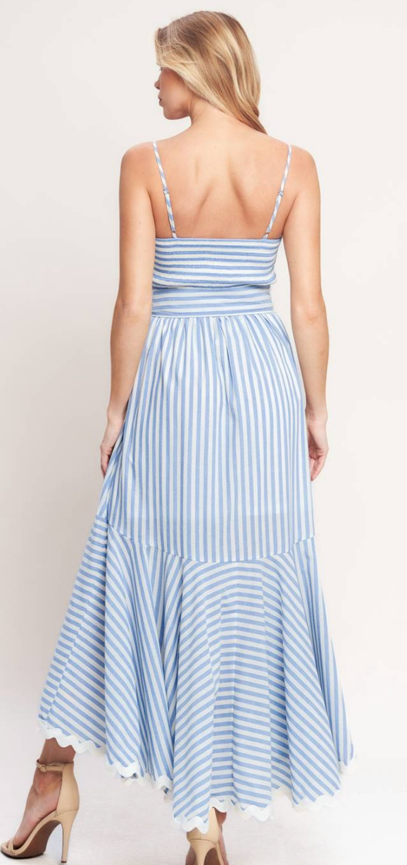Line Bow Long Dress