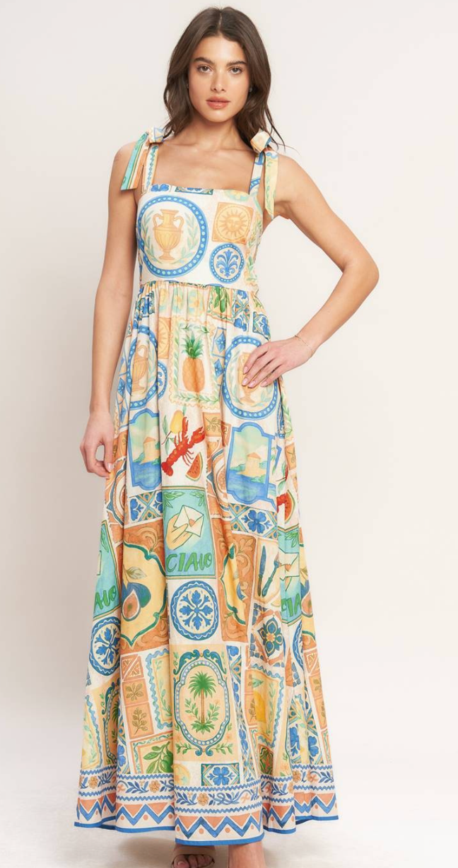Stamp Long Dress