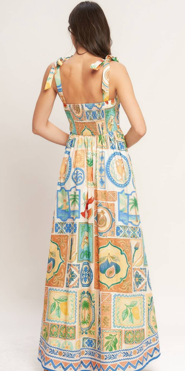 Stamp Long Dress
