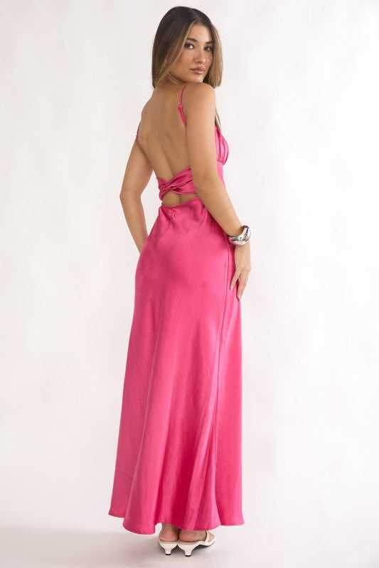 Satin Long Dress