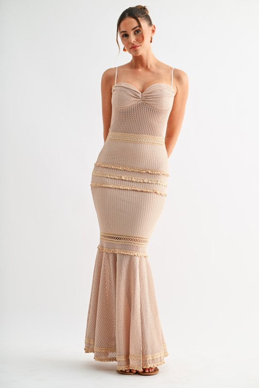 Riviera Crochet Knit Dress
