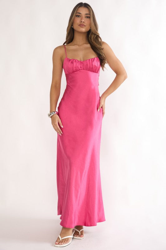 Satin Long Dress