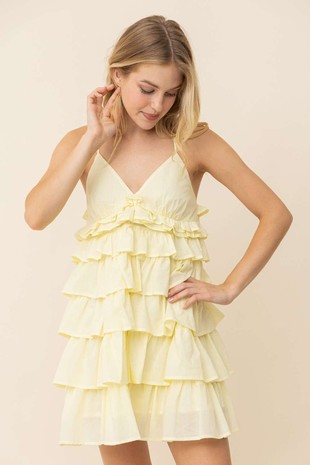 Yellow Puffy Dress