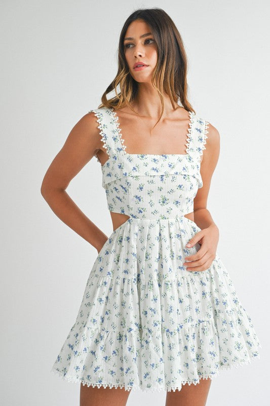 Maddy Blue Flower Dress