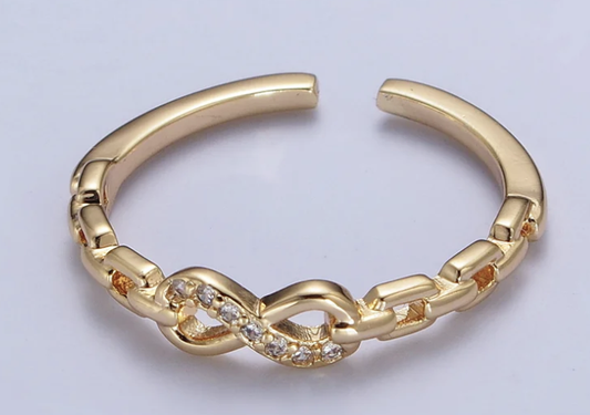 Infinity Cable Chain Ring