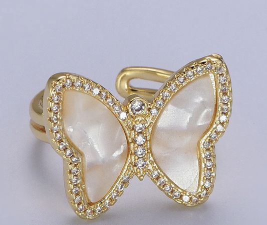 Pearl Butterfly Ring