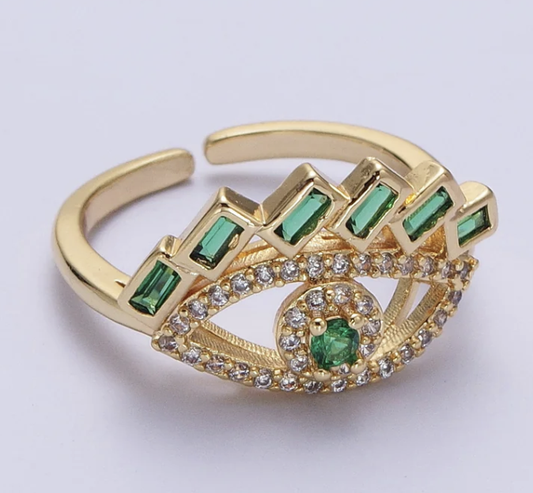 Diamond Evil Eye Ring