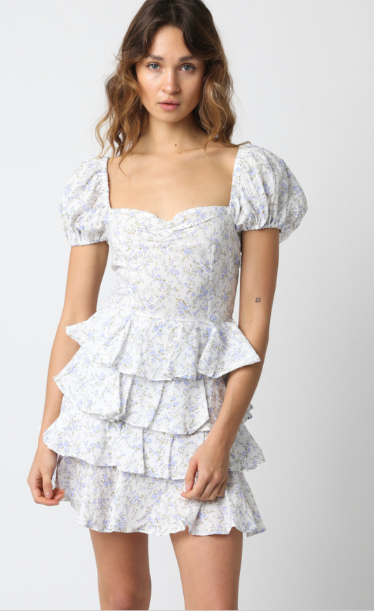 Flower Linen Fabric Dress