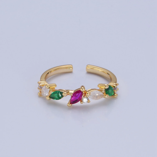 Multi Color CZ Stone Ring