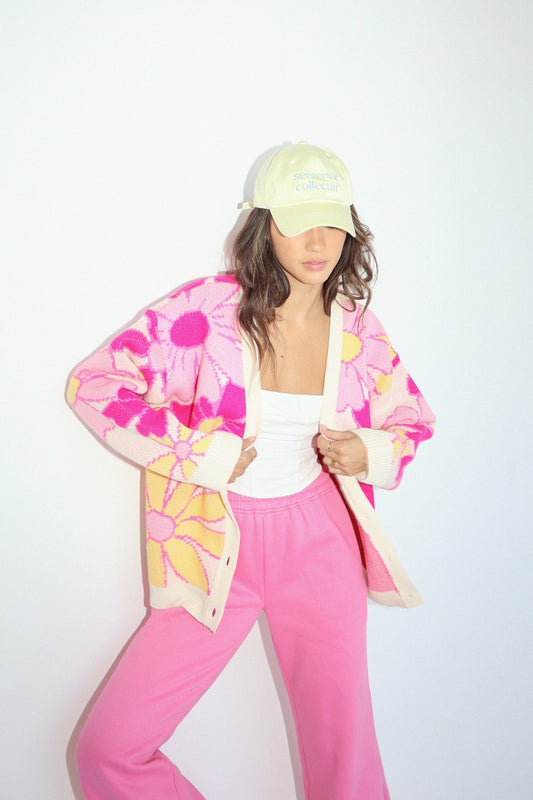 Oversized Floral Cardigan