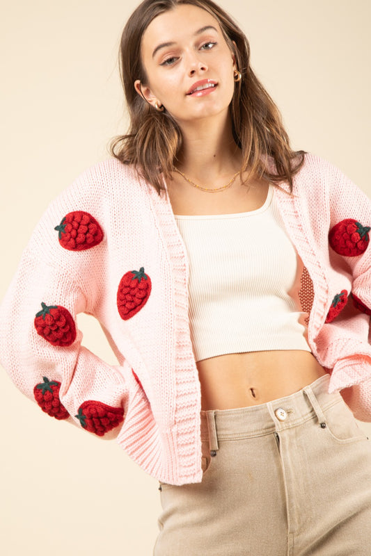 Strawberry Cardigan