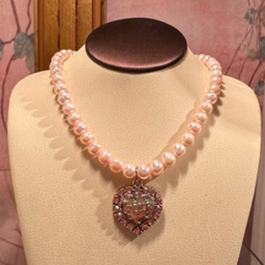 Pink Pearl Dior Necklace