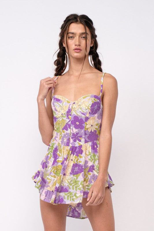 Floral purple dress