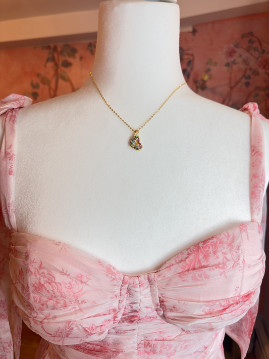 Rainbow Heart Necklace