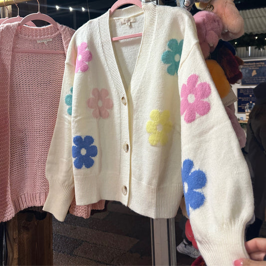 Pastel Flower Cardigan